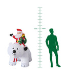 Santa Claus on an Inflatable Polar Bear